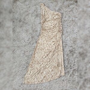 Tommy Bahama Playa Python Maxi‎ One-Shoulder Dress Women's Size Medium